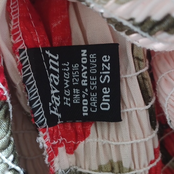 Favant Hawaii Tropical print dress, elastic bodice size medium/large - Picture 7 of 8